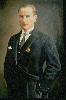 Portrait of Ataturk.