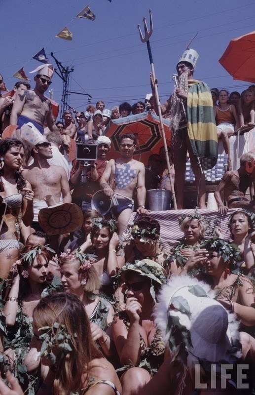 Costumed summer party in USSR in the 60's