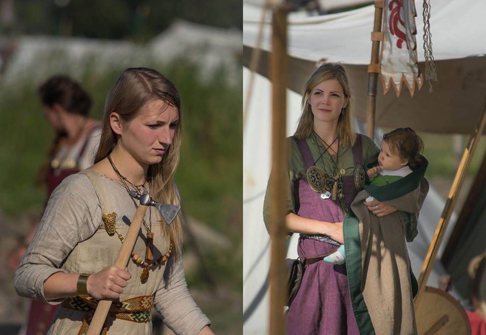 Random Polish girls during a Slavic festival. They cook and bring water to the men
