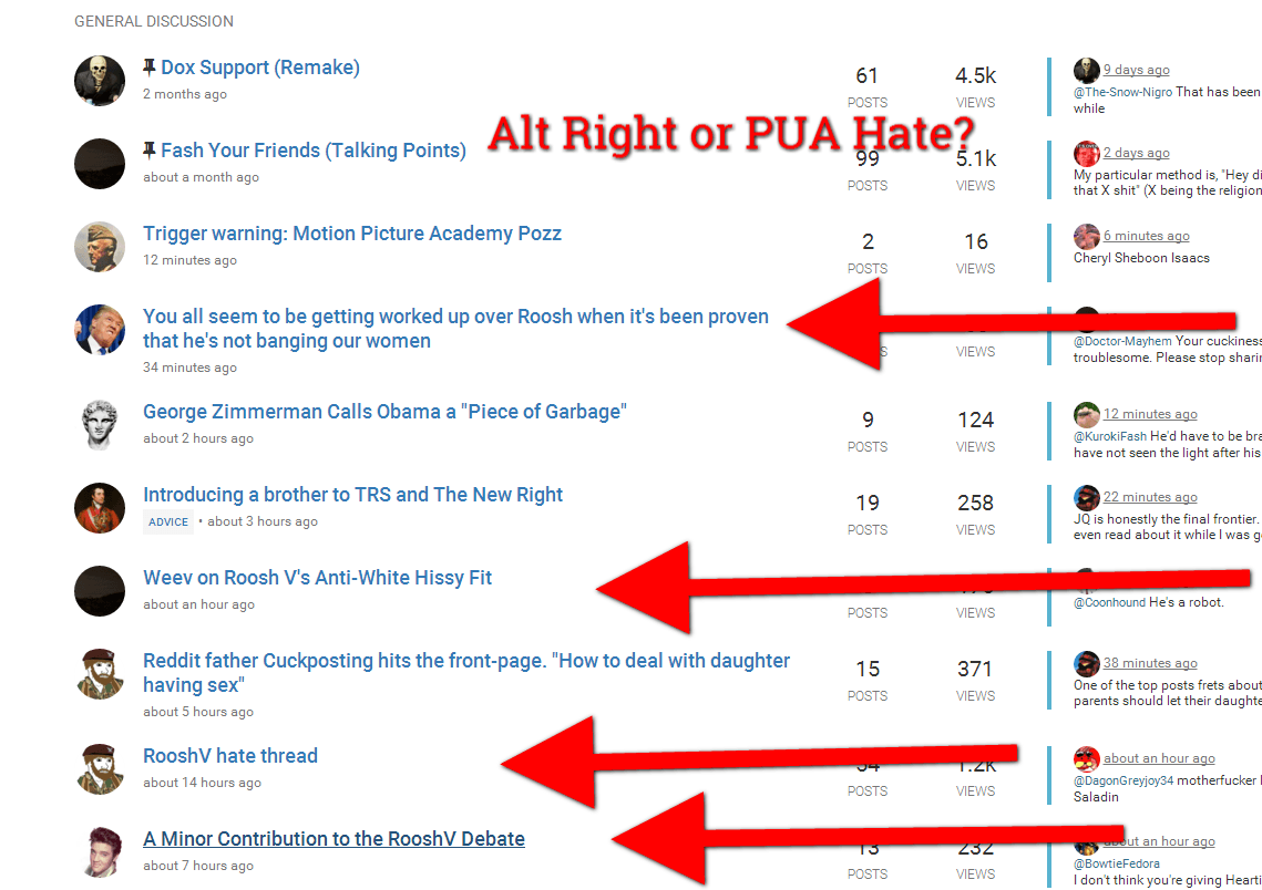 Alt right forum that was more obsessed about me than PUA Hate