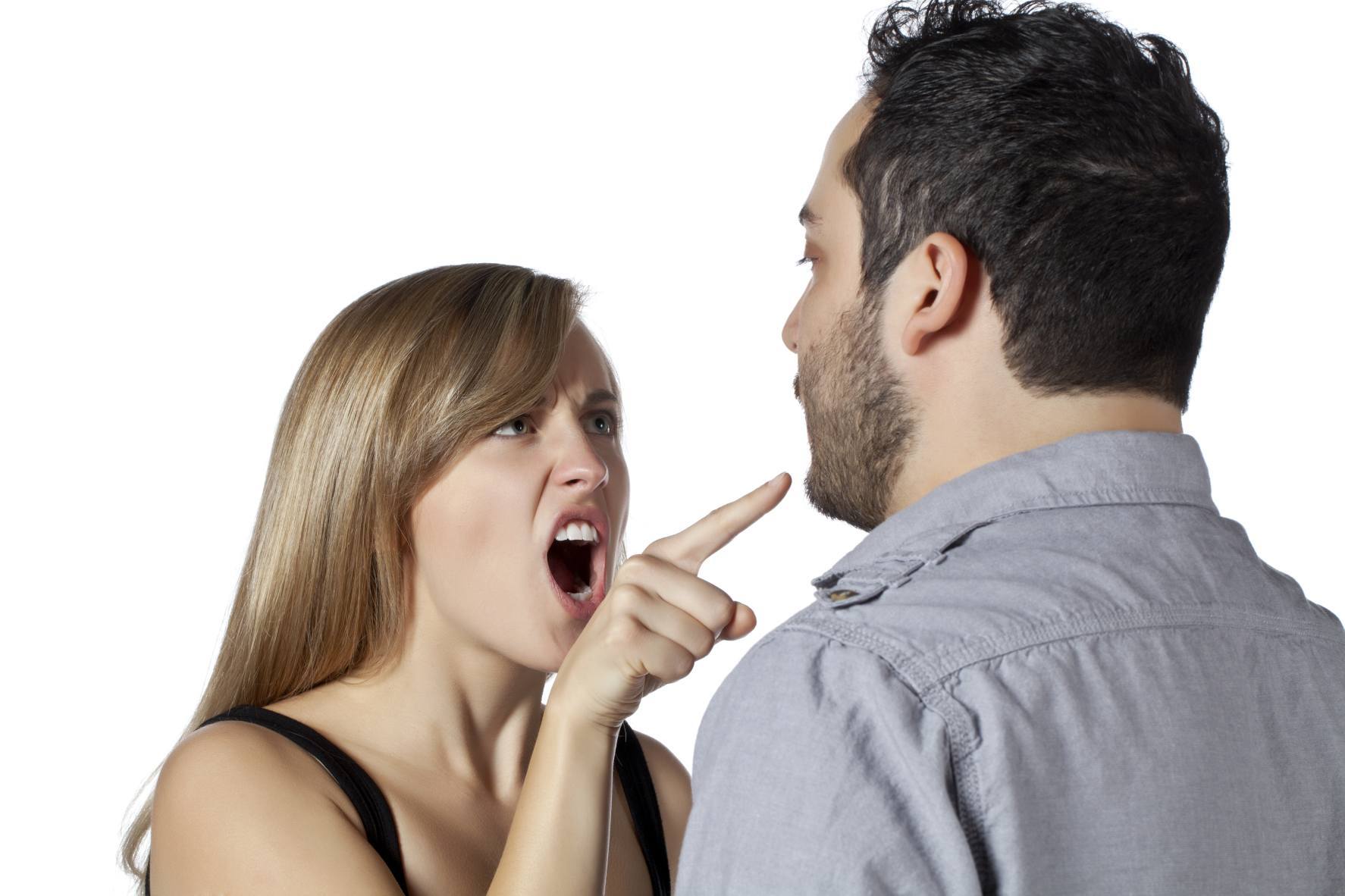 girl yelling to her boyfriend