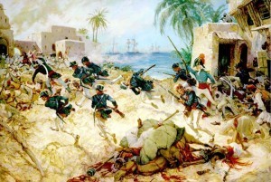 American Forces break through the defenses of Derne.