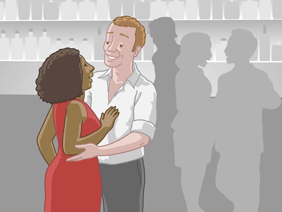 This is the image found in the "Casual sex" chapter. Dead-eyed White man and fat non-White woman with relatively short hair.