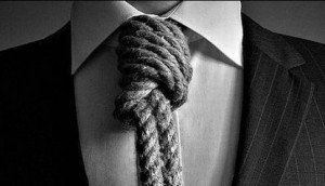 RoK - Corporate slave man in business suit but with noose instead of tie