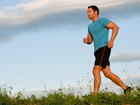 man-jogging--exercise--health--blue-sky---17899064