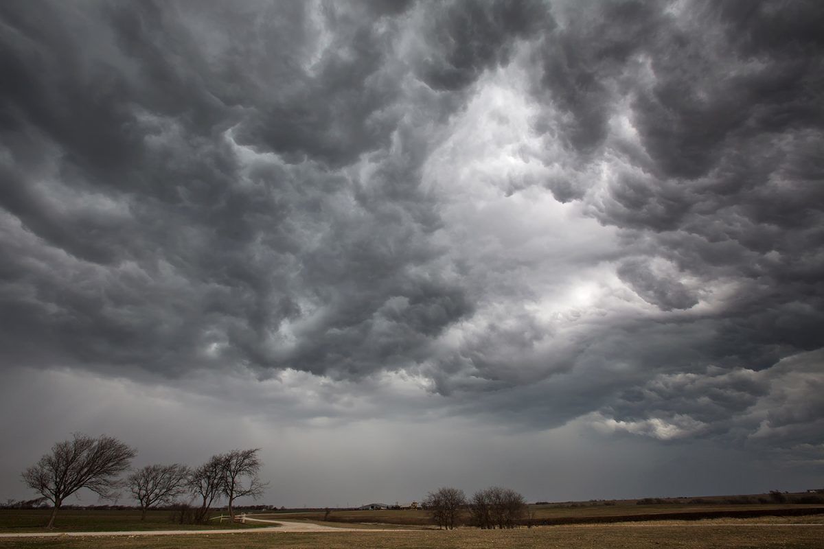 1-29-13-Storm Over Farm - Decatur, Texas