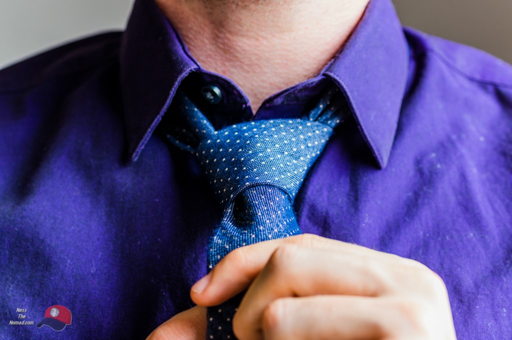 Fastening a Necktie