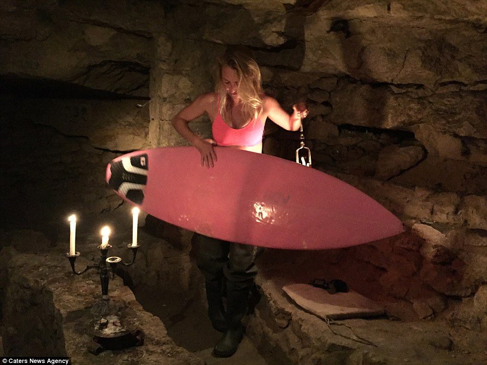 "I love bringing surfboards in places without waves. By the way, I'm the feminine Indiana Jones, especially with the help of a crew I'll never give credit to. Follow me on Instagram and YT!"