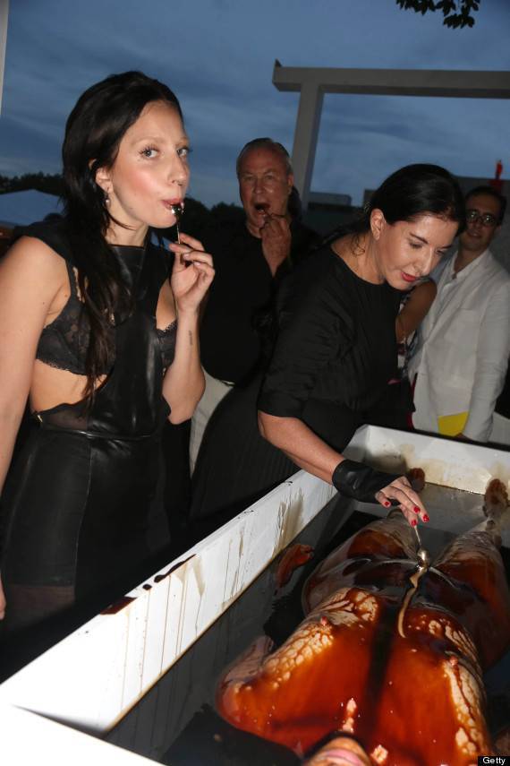 Celebrities that use heavy occult symbols in their persona such as Lady Gaga rush to participate to Abramovic's events