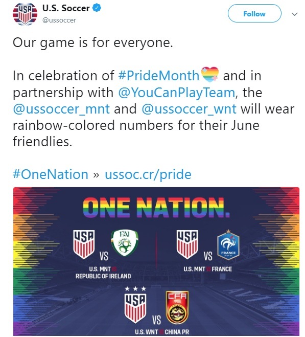 US Soccer Gay Pride Jerseys